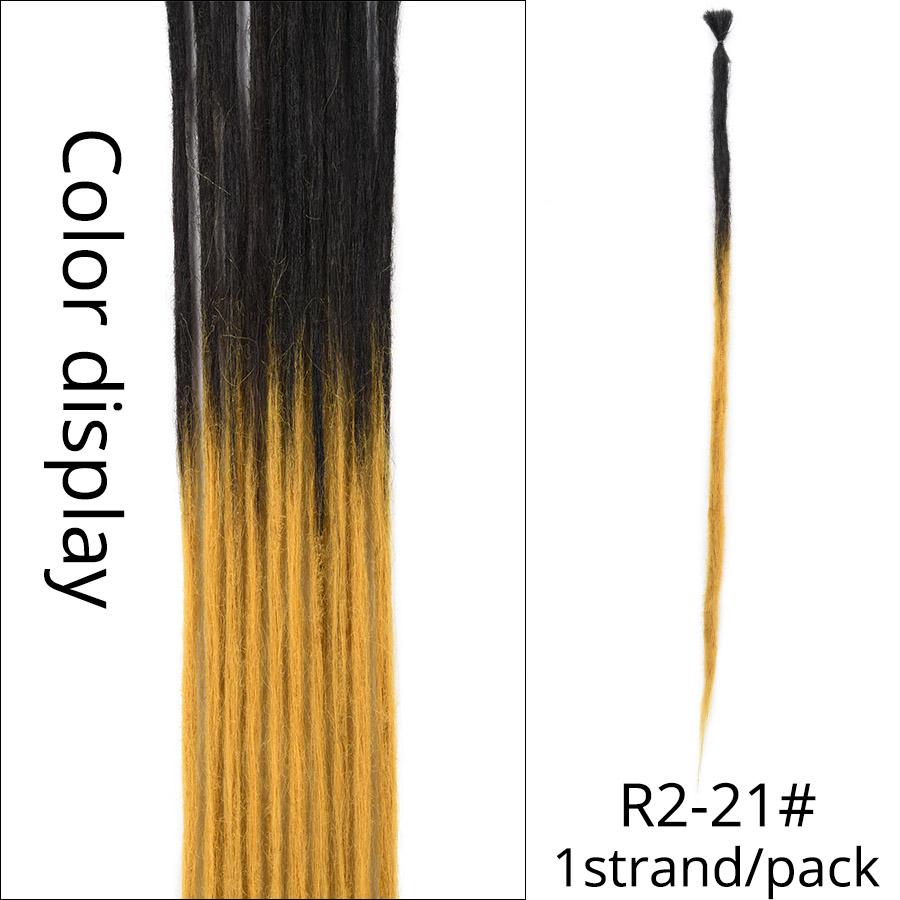 Estensioni Dreadlock fatte a mano al 100% Moda Reggae Capelli 20 pollici Morbidi Dreadlock all'uncinetto Trecce Capelli Ombre Colore 5 Pz / lotto