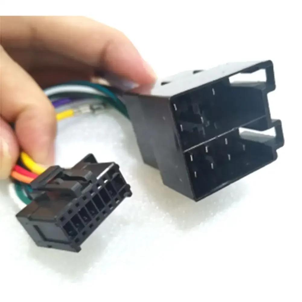 Adaptor de cablu ISO pentru radio stereo auto cu 16 pini pentru cablaj ISO Pioneer, mufă masculină la adaptor conector femelă