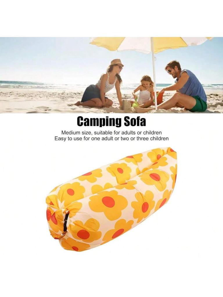 Ny Sunflower Lazy Uppblåsbar Soffa Utomhusstrand Lazy Sovsäck Uppblåsbar Bärbar Luftsoffa Bärbara Campingaktiviteter