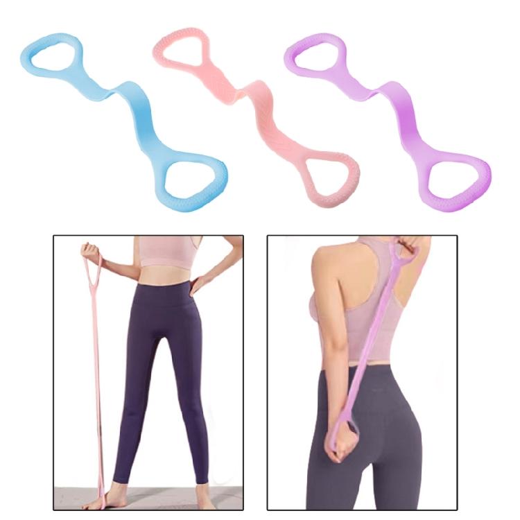 Pull Rope 8 Resistance Bands Yoga Fitness Elastic Rope Back Training Rope