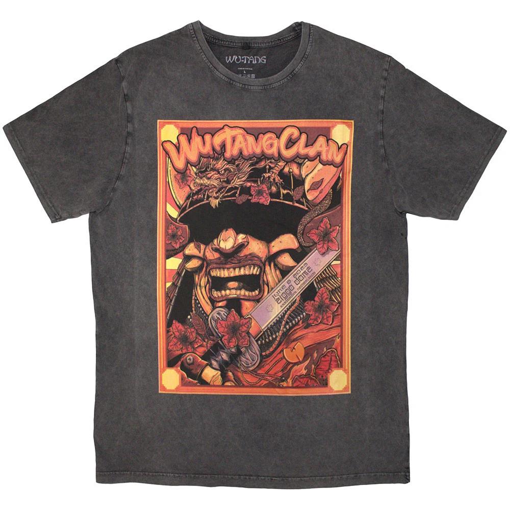 Wu-Tang Clan Unisex Stone Wash T-Shirt: Amsterdam  23 (Charcoal Grey) (Small) 3XL