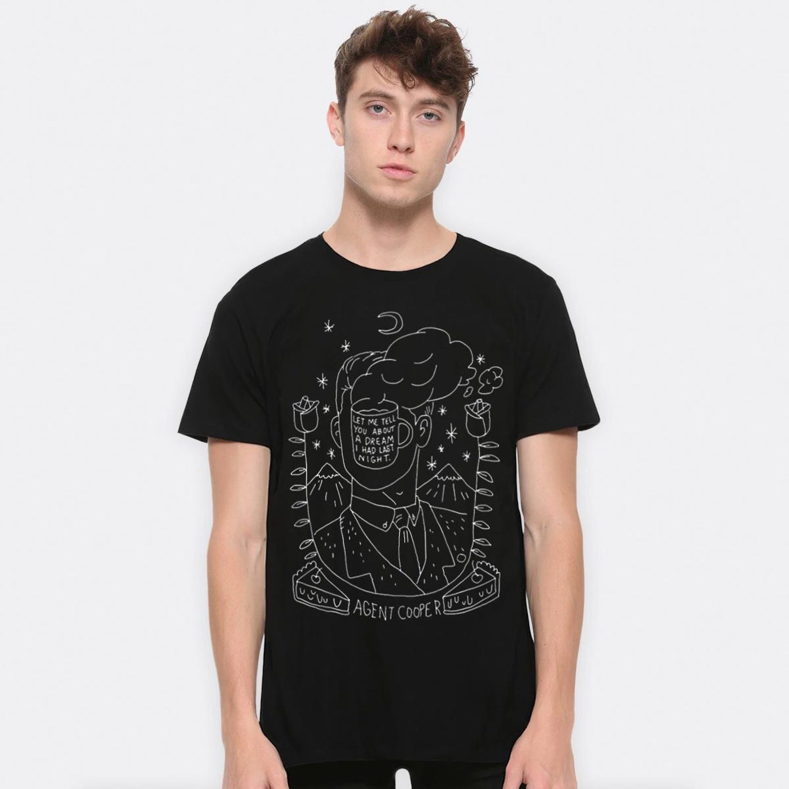 Twin Peaks Agent Cooper Light T-Shirt, Men s and Women s Sizes S
