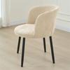 1PC Solid Color Semicircle Chair Cover Jacquard Elastic Make-up Chair Seat Covers Stretch Seat Slipcover for Coffee Bar Hotel