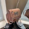 Fashion Bag Women's New Solid Color Versatile Butterfly Small Square Bag Messenger Bag