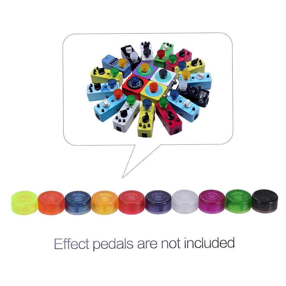 10pcs Footswitch Topper Protector Colorful Plastic Bumpers for Guitar Effect Pedal(Random Color Delivery)