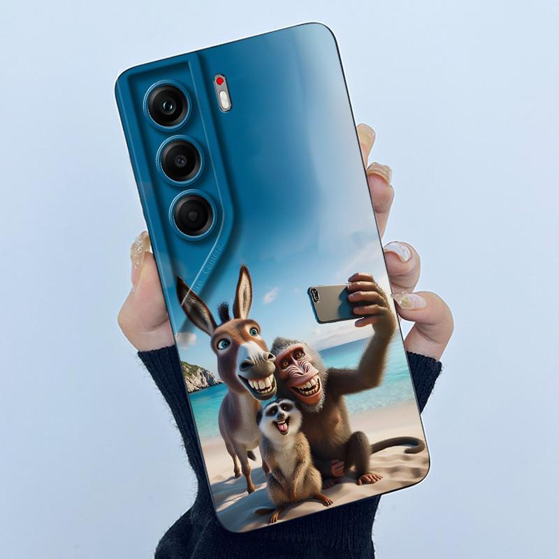 Handyhülle für Tecno Camon 40 Pro 4G 5G 2025 Niedlicher Panda Süße Mädchen Katzen Silikon Weiche Rückseite Ultradünne Schutzhülle