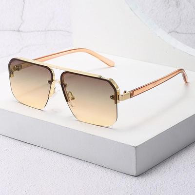 Metal Frames Semirimless Sunglasses Women Men Steampunk Luxury Brand Sun Glasses Female Gradient Hip Hop Eyewear UV400 Shades