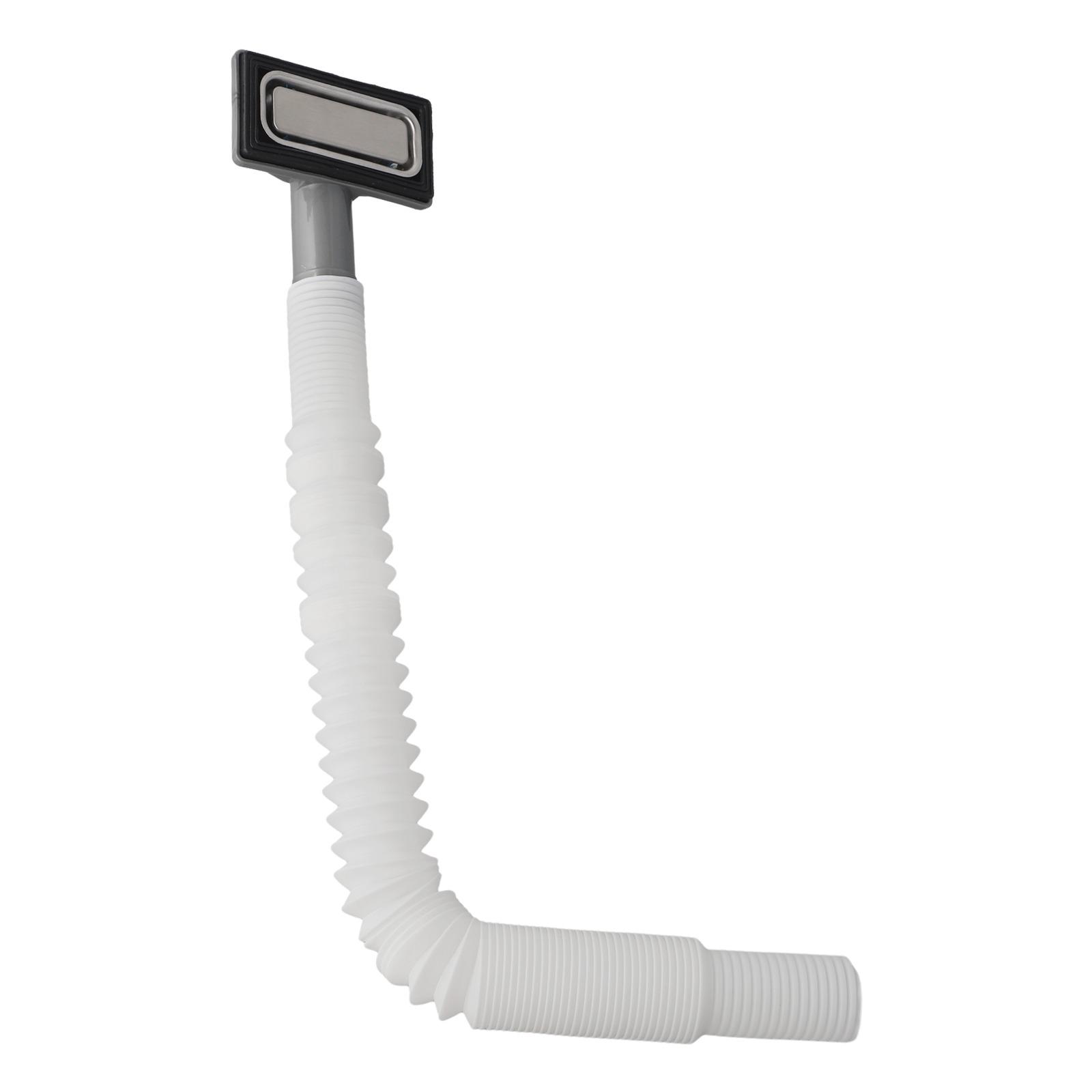 

Overflow Pipe for Kitchen Sink Gray Flexible Hose with Extended Length