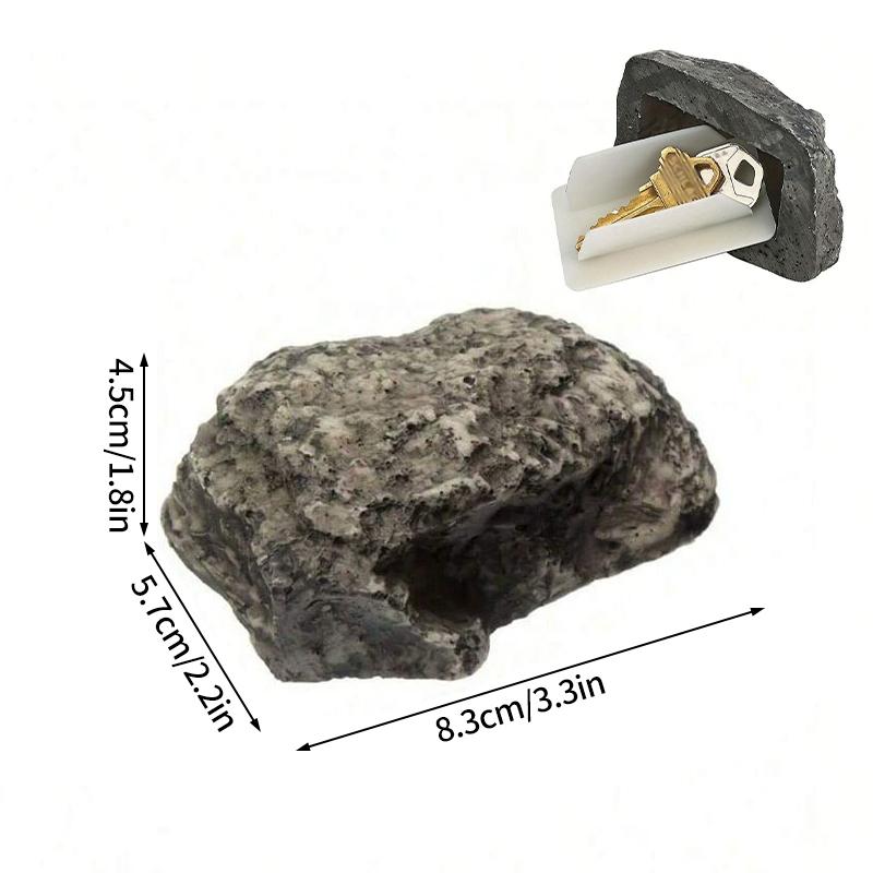 Stone Shape Key Holder Plastics Key Storage Box Hider Key Security Safe Simulation Stone Outdoor Courtyard Decor
