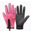 Unisex Fleece-Lined Windproof Touchscreen Gloves for Autumn/Winter: Perfect for Cycling, Skiing, and Mountaineering with Zipper Closure.