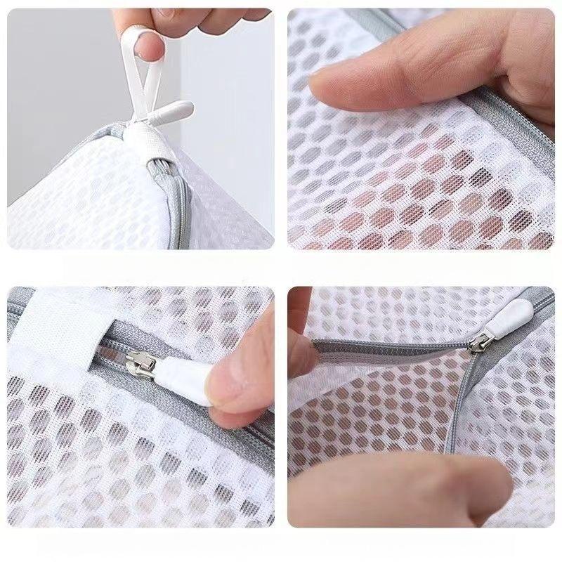 1pc 60x60cm Grey Zipper Laundry Bag Fine Mesh High Quality Storage Bags Household Clothes Cleaning Protect Washing Bag