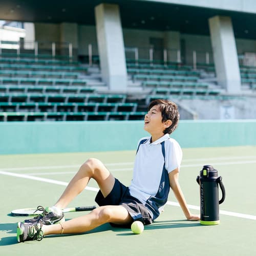 ZOJIRUSHI Water Bottle Direct Drinking Sports Type Stainless Steel Jug Bottle 2.06L Lime Black SD-BD20-BG2060ml