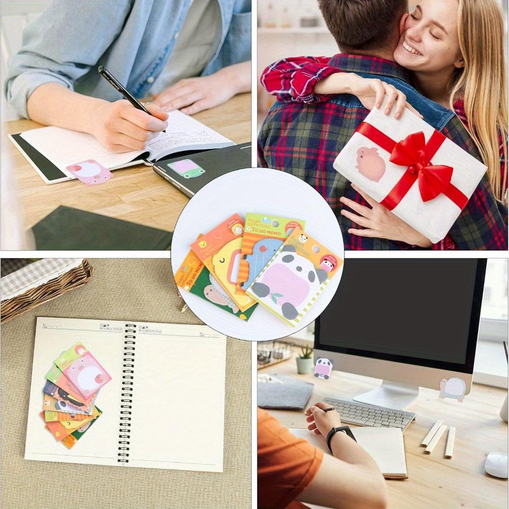 20pcs Set of 480 Cartoon Animal Sticky Notes Creative Mini Note Book Tear-Off Memo Stickers Student Stationery Office Supplies Cute Portable Notebook