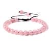 Natural Stone 6mm Beads Bracelet Adjustable Rope String Braided Bracelets For Women Men Amethysts Red Agates Lava Beaded Bangles