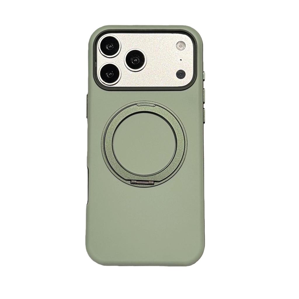 Metal 360° Rotating Stand for Apple 17 Promax - Skin-Feel Matte Anti-Slip Protective Case