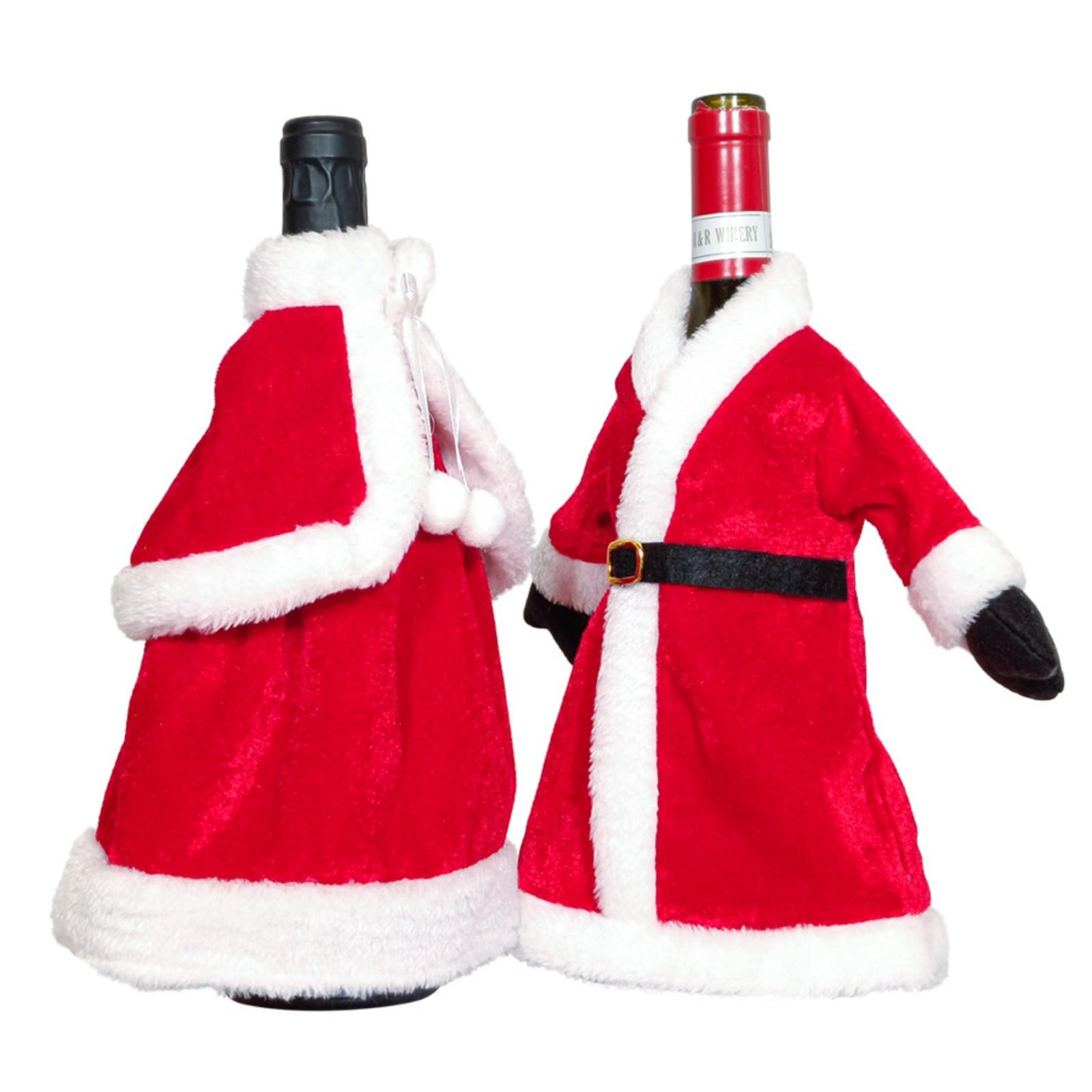 

New Christmas Decoration Old Man Doll Wine Bottle Cover Christmas Decorations One Size
