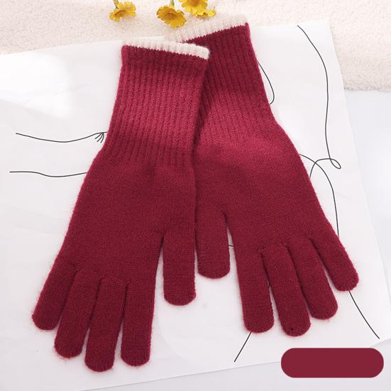 1 Pereche Mănuși Lungi Tricotate cu Degete pentru Ecran Tactil Mănuși de Iarnă pentru Călărie pentru Sporturi în Aer Liber Mănuși Calde pentru Exterior