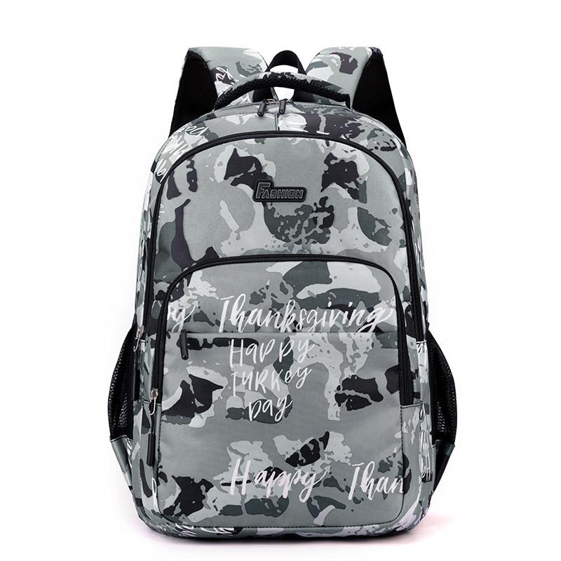 Oxford Block Fashion Backpack With Durable Straps For Wear Daily