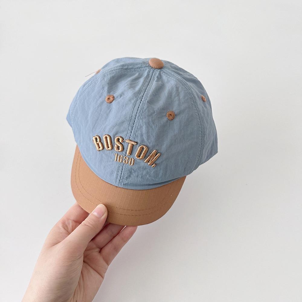 

Sun Visor Baby Duckbill Hat Letter Embroidered Baseball Cap Fashion Kids Peaked Cap 6-36Month Kids синий