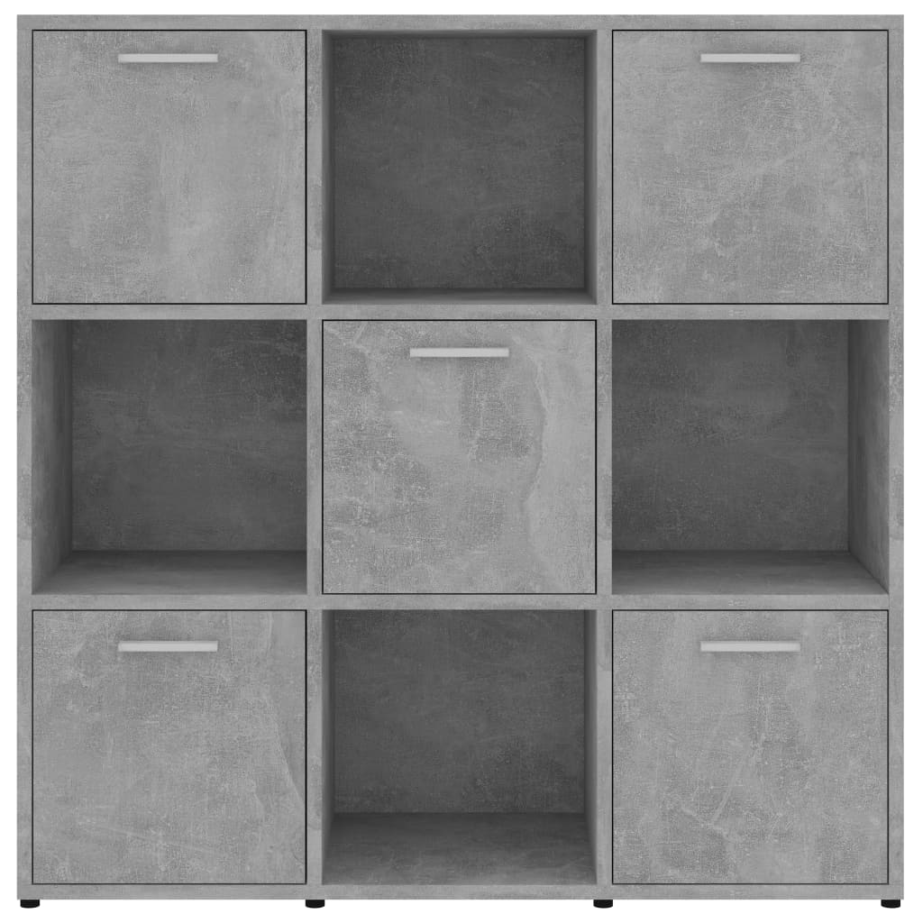 Bookshelf Concrete Grey 90 x 30 x 90 cm Engineered Wood