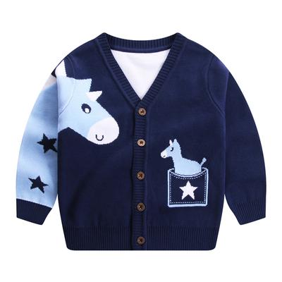 Cardigan da Ragazzo Maglione Bambino Maglia di Cotone Scollo a V Capospalla Giacca Casual