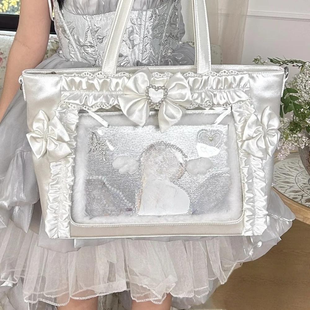 Ita Bag Lace Bow Ribbon JK Uniform Shoulder Bag Comic Exhibition Portable Y2K Tote Bag New Sweet and Cool Girl Ulzzang 2026