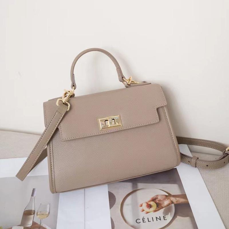 High-End Genuine Leather Women's Bag Autumn Winter 2025 New Trendy Cowhide Fashion Single Shoulder Crossbody Bag Stylish Handbag Kelly