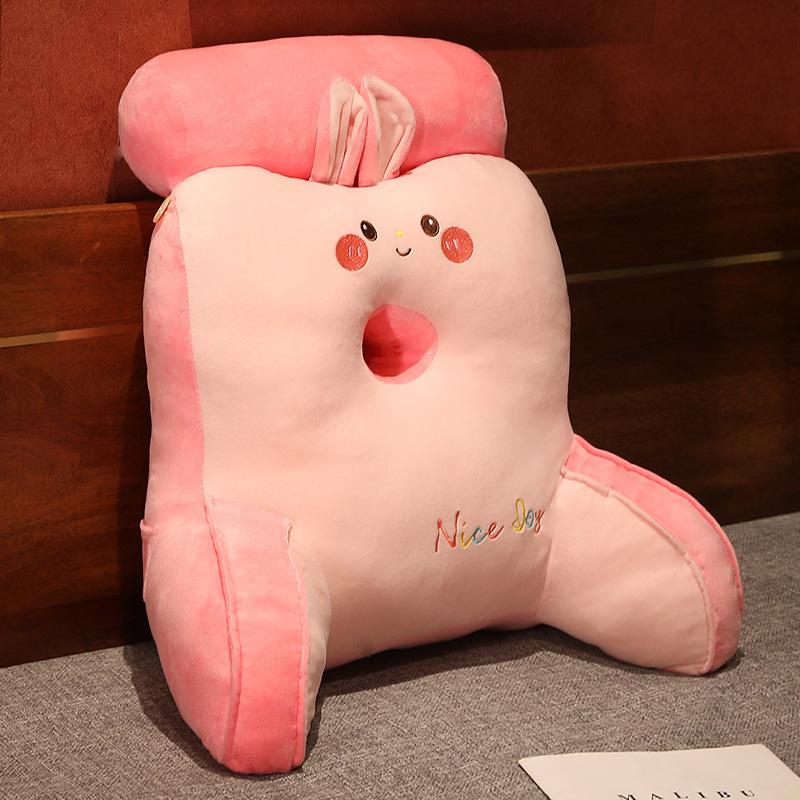 Honeybee Rabbit Cartoon Shape Seat Cushion Multi Functional Reading Pillow Sofa Chair Decorator Plush Waist Cushion Headrest