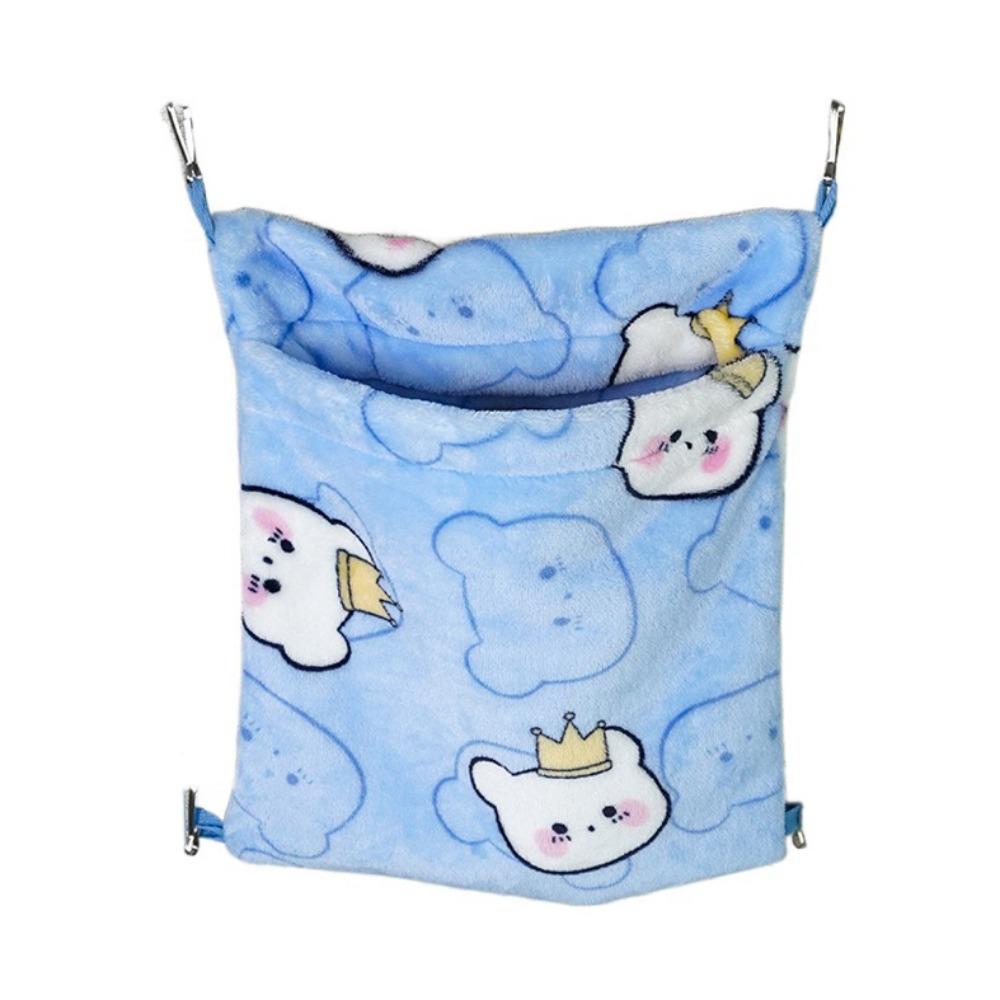 

Мультяжный спальный мешок для сахарного поссума, мягкий мешок-гамак для хомяка, практичный подвесной гамак для хомяка, зимний S синий