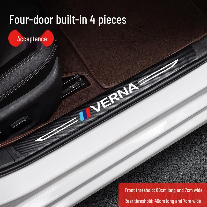 Hyundai Verna 23 Sill Strip: Interior Welcome Pedal Decoration & Anti-Step Protection Sticker