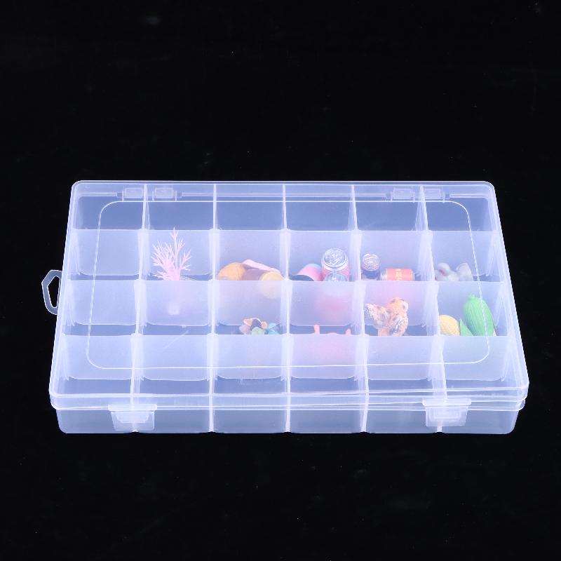 1/3 Stuks Sieraden Oorbellen Doos Container 15/18/24/28/30/36 Vakjes Transparante Plastic Compartiment Doos Schroef Gereedschap Opbergdozen