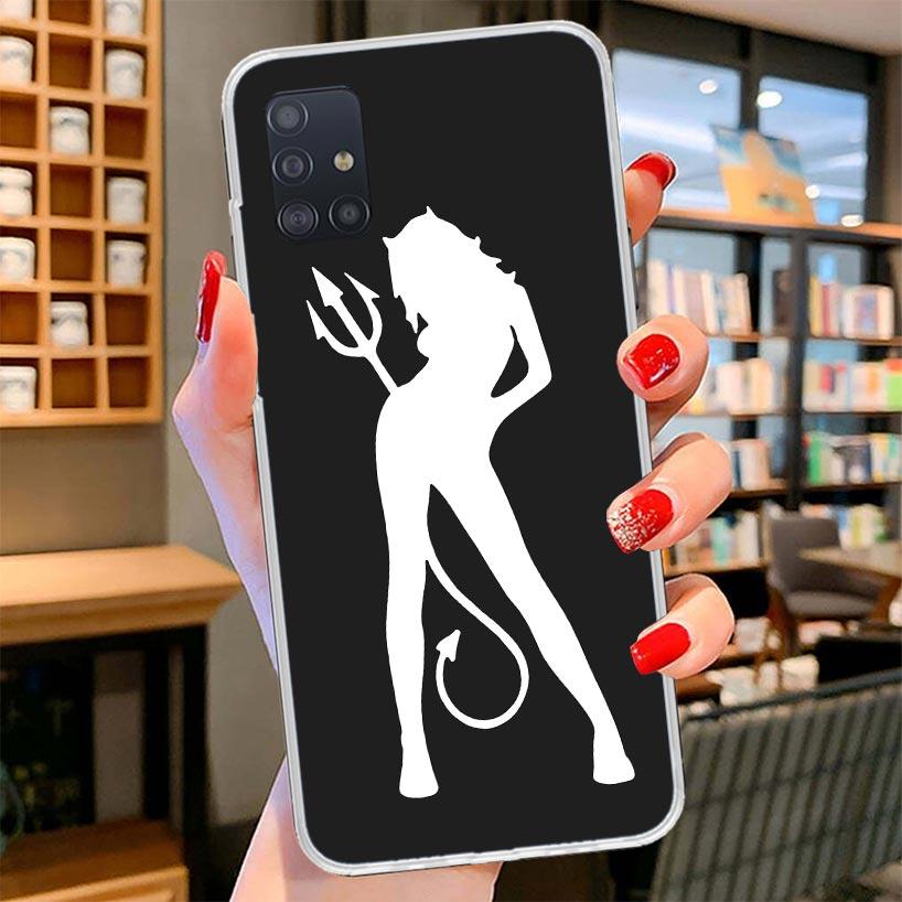 Angel Devil Sexy Girl Cover Phone Case For Samsung Galaxy A12 A22 A32 A52 A72 A02S Phone Case Note 20 Ultra 10 S10 Plus A51 A71