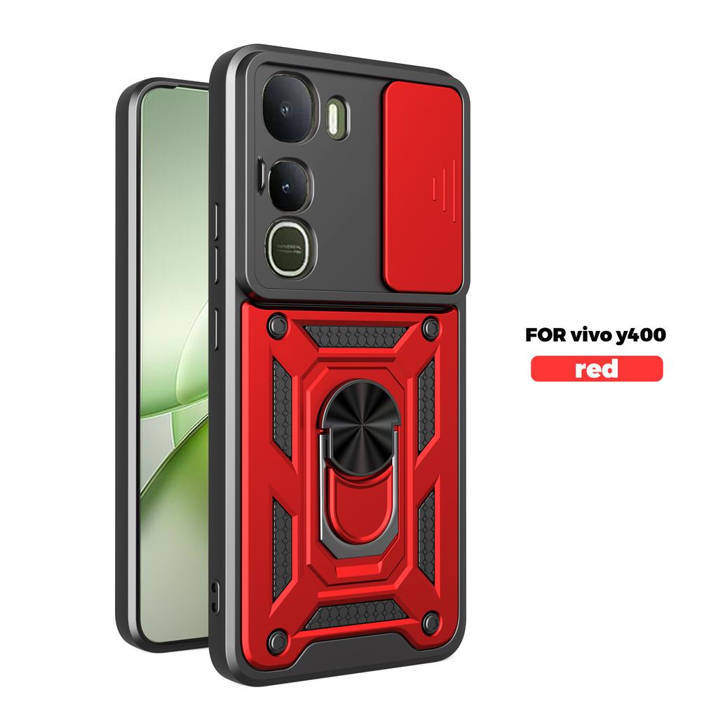 For Vivo Y400 Case Vivo Y400 Pro Cover Vivo Y400 y400 pro Magnetic Ring Holder Armor Phone Case Slide Camera Protect Back Cover