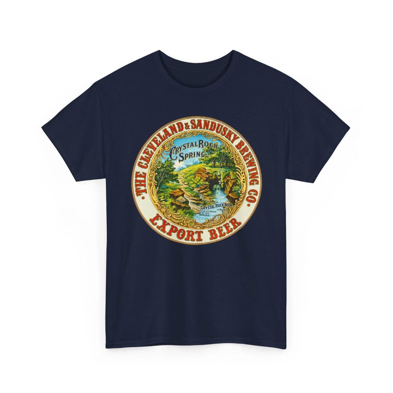 Cleveland & Sandusky Brewing Co. Crystal Rock Beer OH Retro Breweriana T-Sirt M