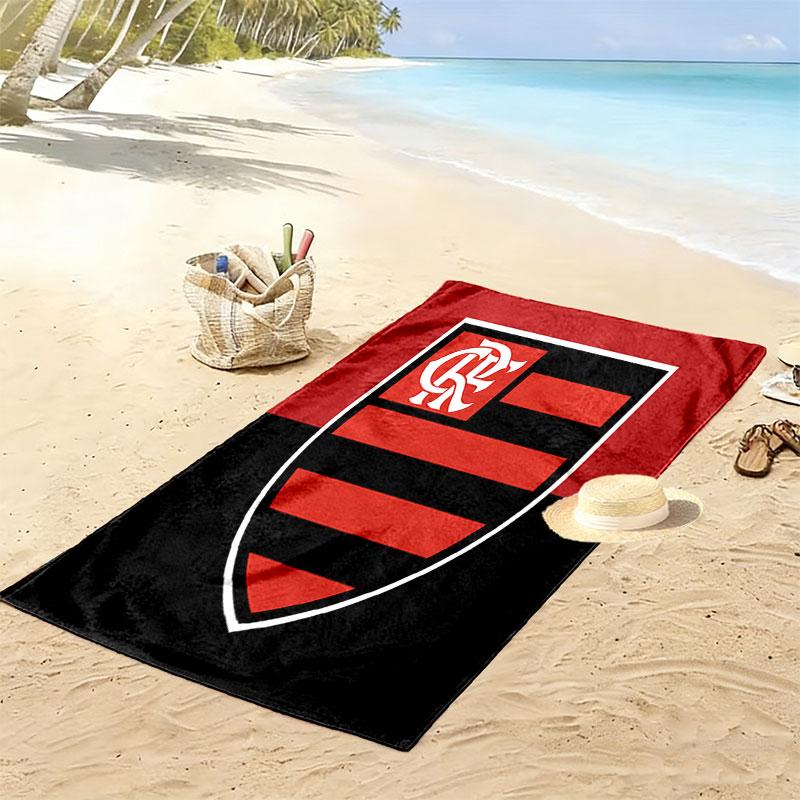 Telo Mare con Stampa Logo Flamengo2, Grande Morbido Asciugatura Rapida per Spiaggia Campeggio Nuoto