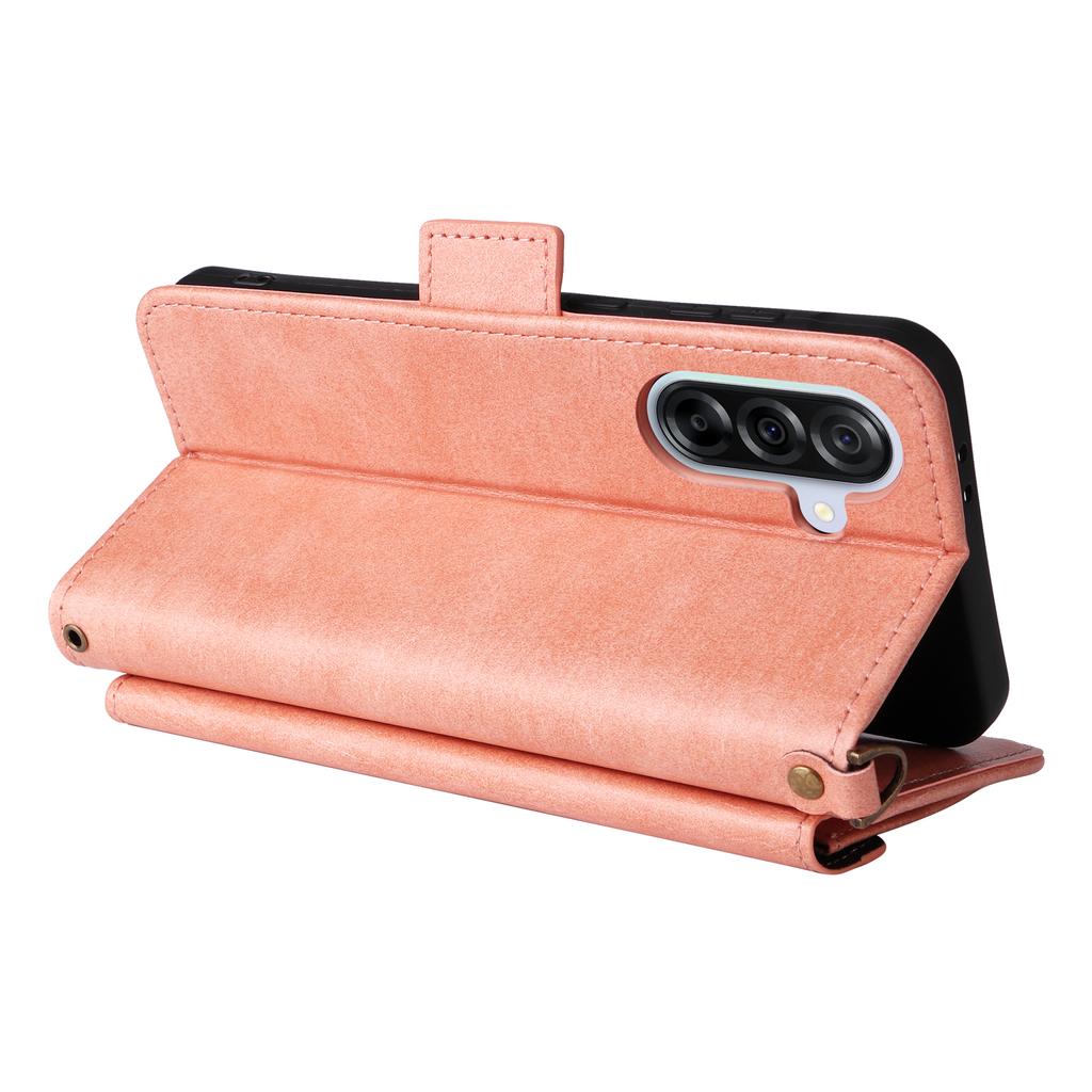 For Samsung Galaxy A15 5G/4G Leather Case Magnetic Closure Wallet Stand Phone Cover with Crossbody Strap
