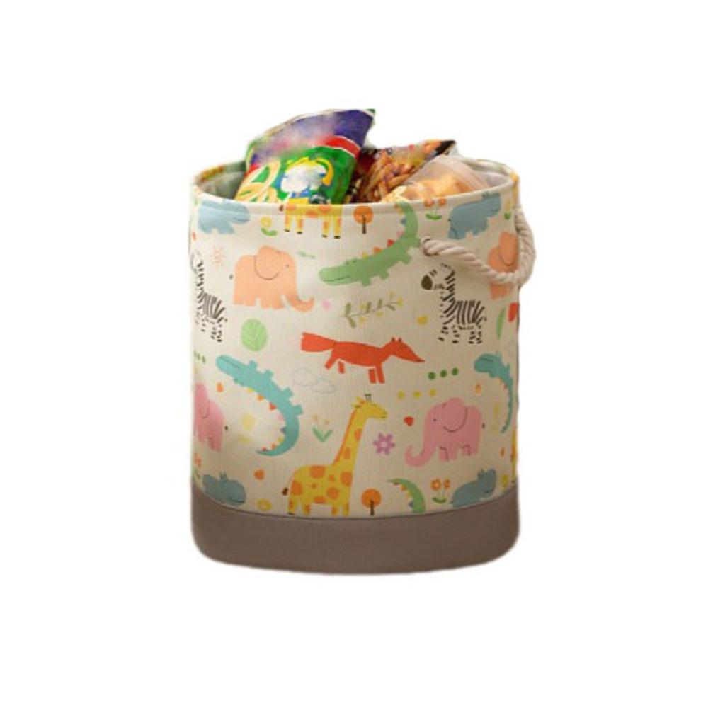 Portable Toys Storage Basket Cartoon Organizer Basket Canvas Laundry Basket Clothes Organization