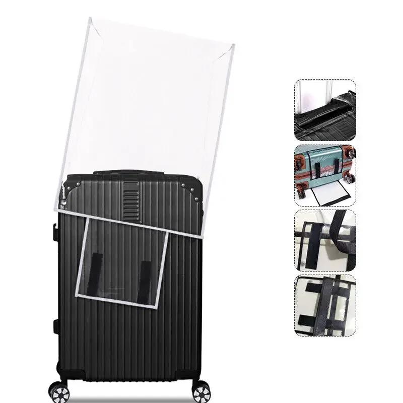 18-30 Inch Waterproof Dust Rain Clear PVC Travel Luggage Trolley Durable Suitcase Cover Transparent Luggage Protector