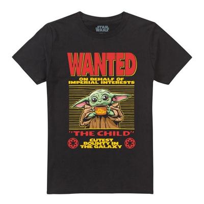 Star Wars The Mandalorian Unisex Adult Cutest Bounty Wanted Grogu Long-Sleeved T-Shirt