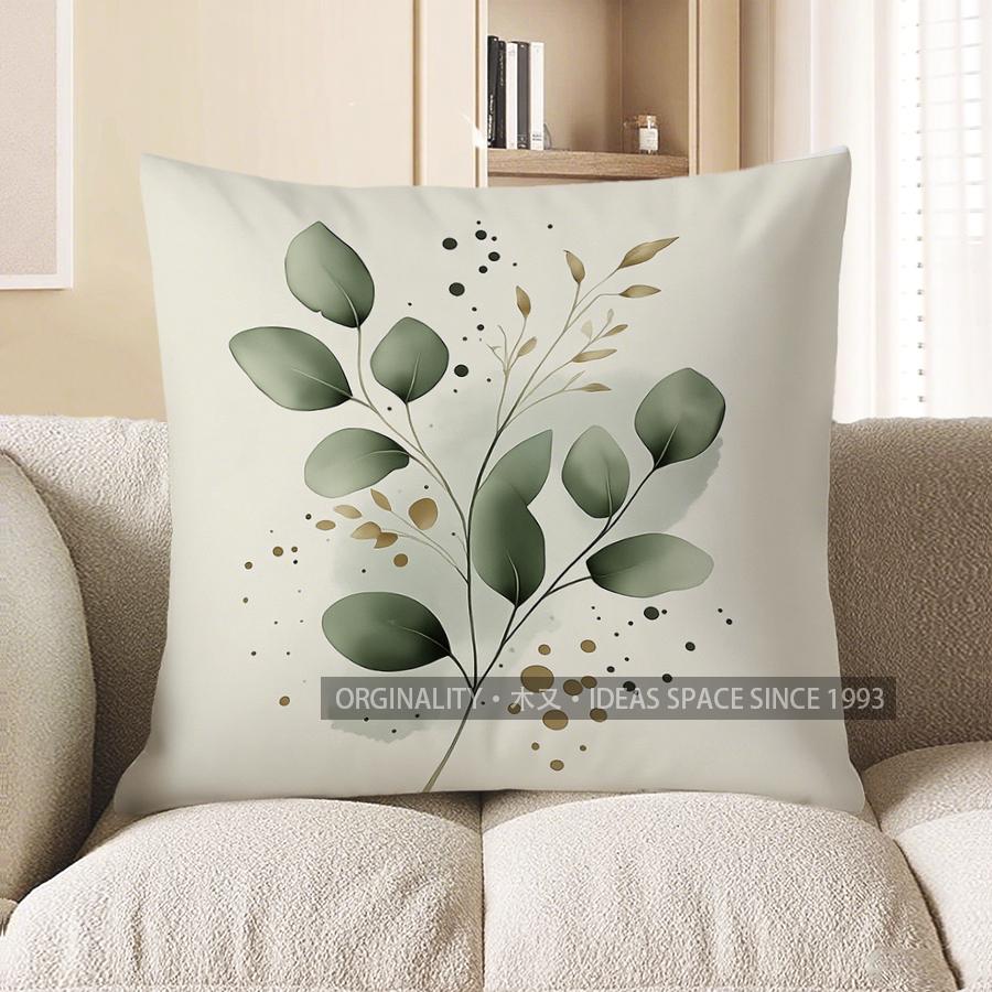 Home Decor Floral Branch Design Throw Pillow for Home Pattern Cushion Cover Suitable for Sofa Bedroom Car Pillow Cover