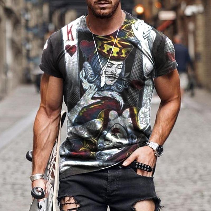 

Men s Short Sleeved T-shirt Men s Summer Trendy Brand Casual Tie Dye Shirt S