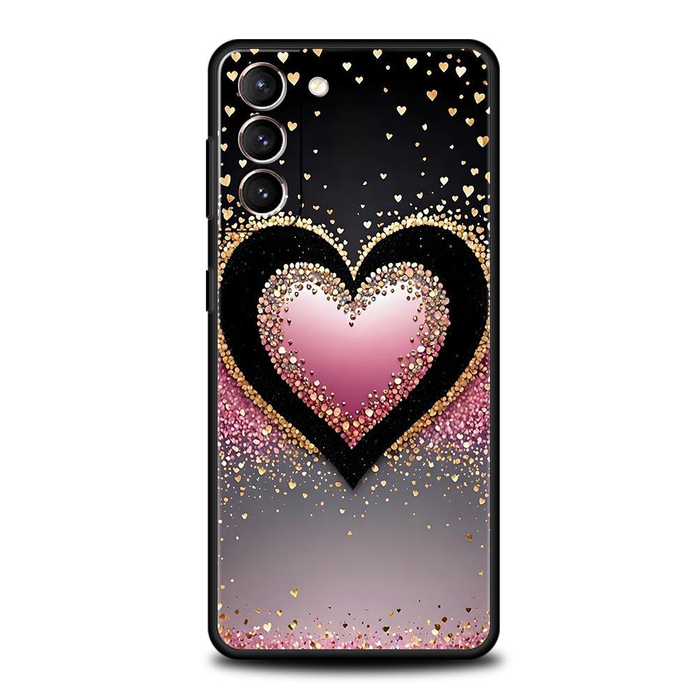 Colored Love Heart Printed Phone Case for Samsung Galaxy S26 S25 S24 S23 S22 S20 S21 FE Ultra S25 Edge Plus 5G Soft TPU Cover