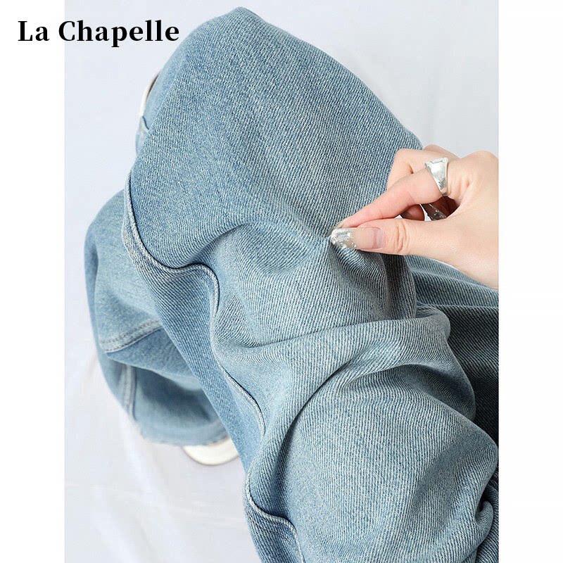La Chapelle Women s High-Waist Straight Wide-Leg Jeans M