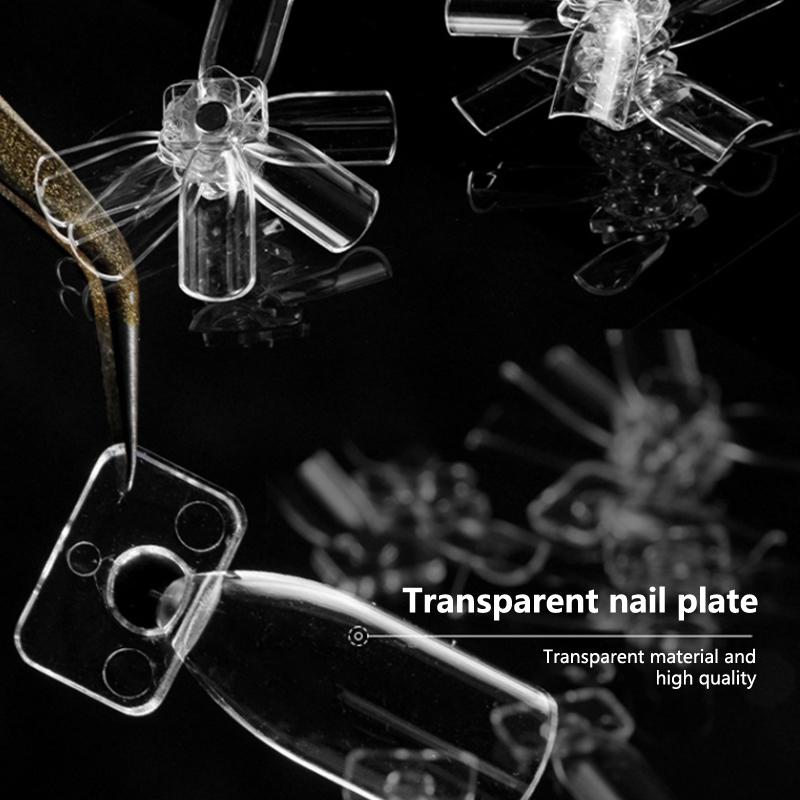 50Pcs Transparent Nail Art Display Swatch Uv Gel Nail Tips Color Card Magnetic Nail Plate Template Plate Easy To Disassemble