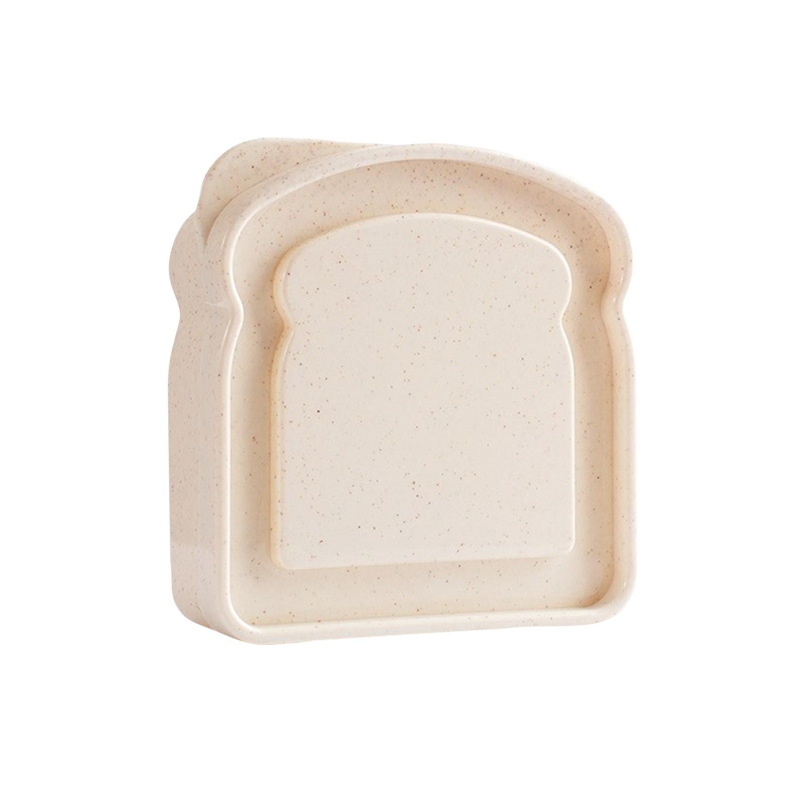 

Контейнер для сэндвичей, многоразовая формованная коробка для сэндвичей, коробка для хранения сэндвичей с крышкой, переносная коробка для хранения продуктов, обед, микроволновая печь, разогрев, хранение One Size бежевый