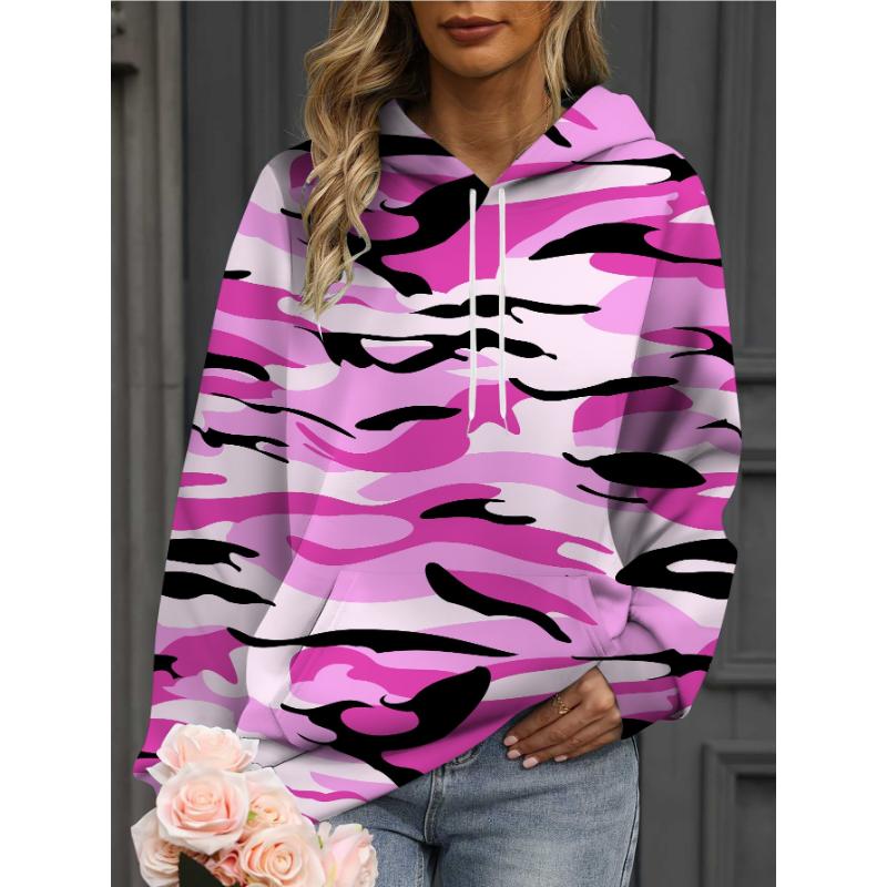 Fashion Women's Hooded Sweater 3D Printing Color Printing Casual Hooded Sweater