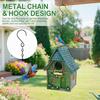 Bird House Resin Hanging Outdoor Bird Box with Chain Hook Weatherproof Finch House Exquisite Garden Decoration for Outdoor Yard