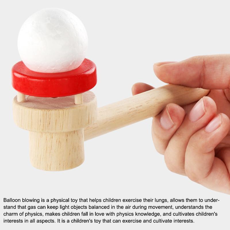 Suspended Blow Ball Toy Colorful Animal Head Blow Pipe Toy Kids Interactive Game Toy