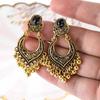 Vintage Large Beads Colored Beads Tassel Earrings Ladies Ethnic Style Colorful Bohemian Drop Earrings