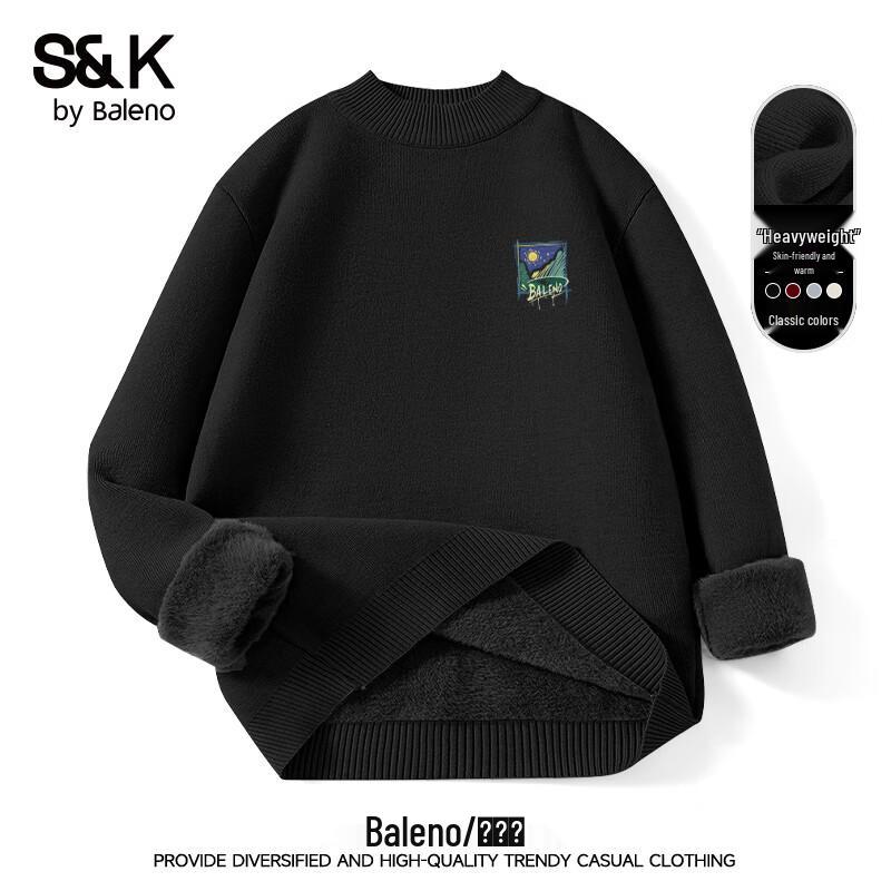 Baleno Men s S&K Plush Lined Half-High Neck Sweater L